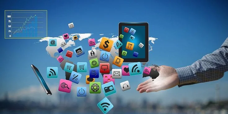 Teacher conducting an online class, representing the shift from offline to online education.