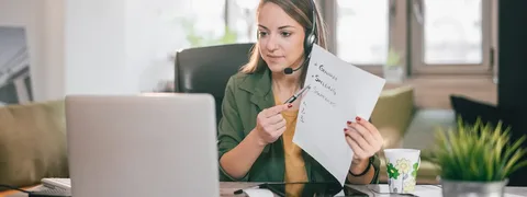 Graphic showing the top 7 online teaching positions for 2024.