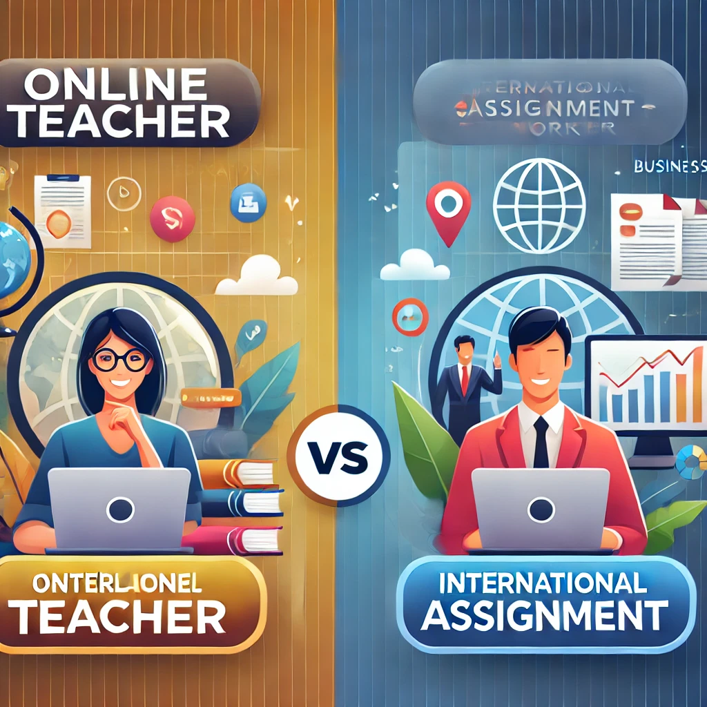 online teacher VS online Assignment worker