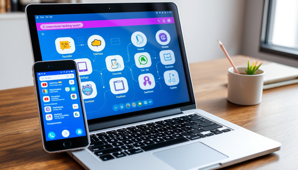 Illustration of key online teaching tools that facilitate effective virtual classroom training, emphasizing technology for enhanced learning