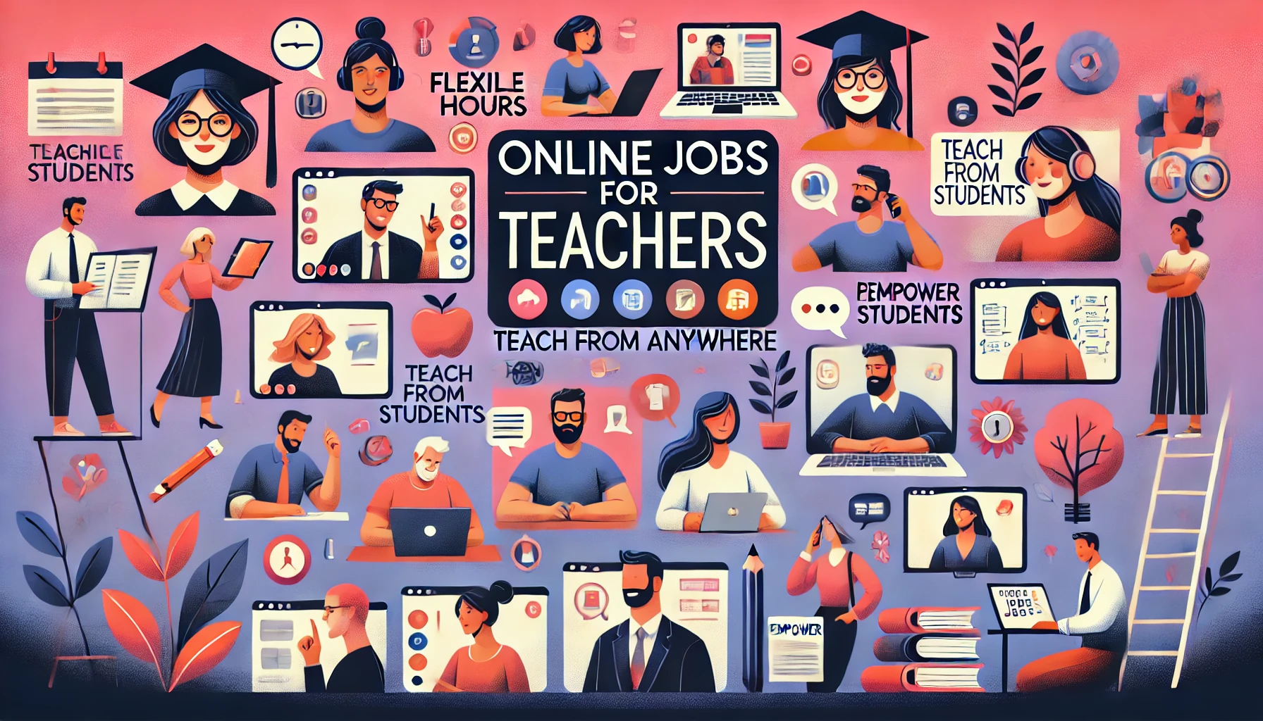 Experienced teacher conducting an online class from a home setup, demonstrating the flexibility and opportunities of online jobs for teachers