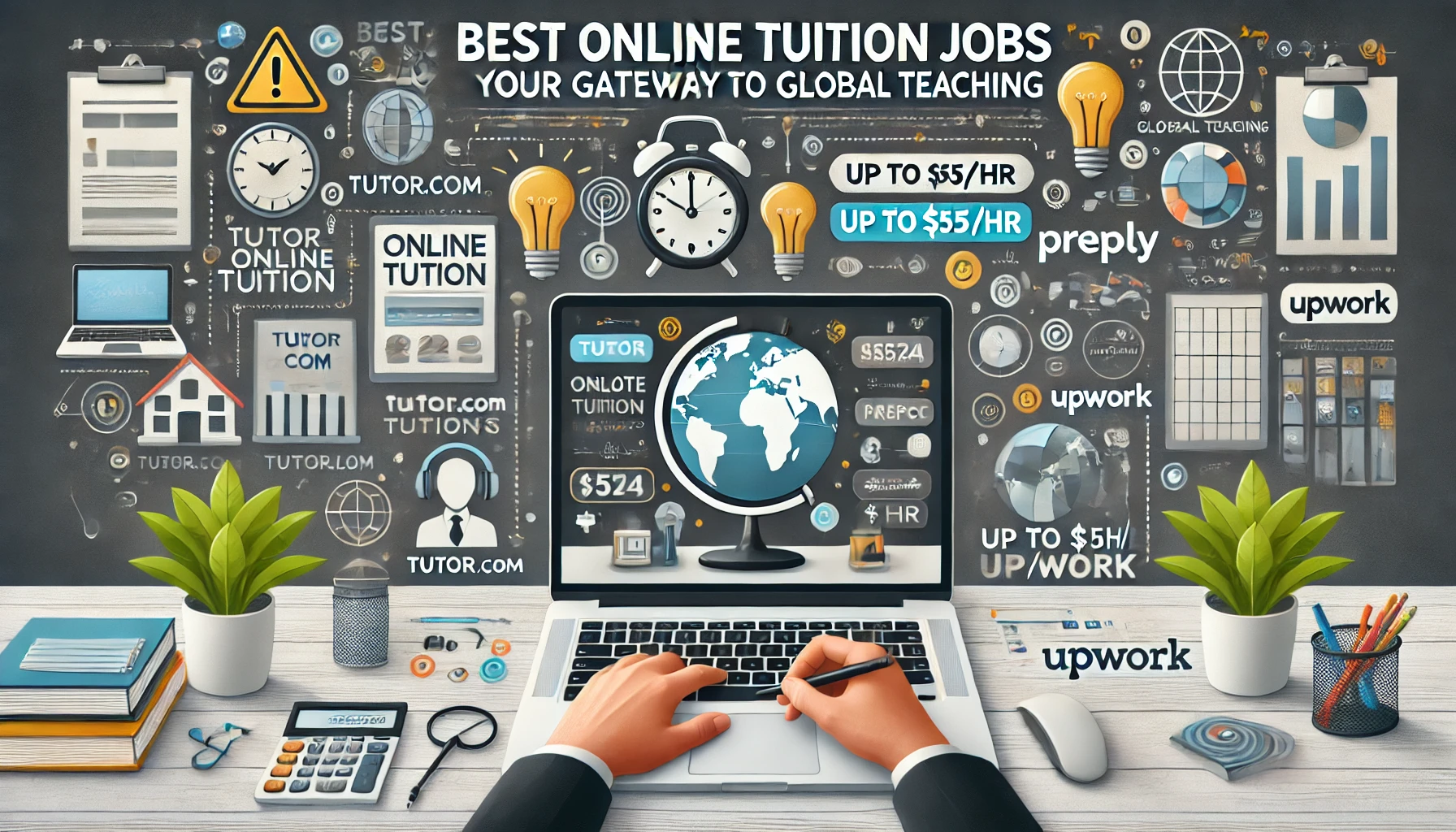 Person using a laptop for online tutoring jobs, showcasing the flexibility of remote online tutoring jobs from home