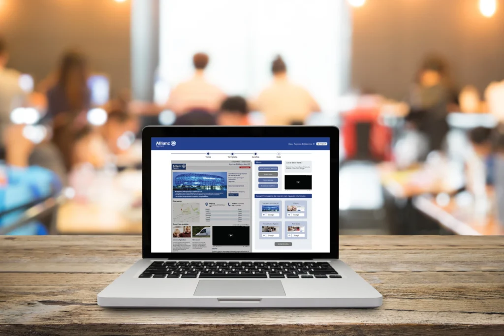 A confident tutor recording an online course with a laptop and microphone, featuring the Udemy logo on the screen, representing success in online teaching