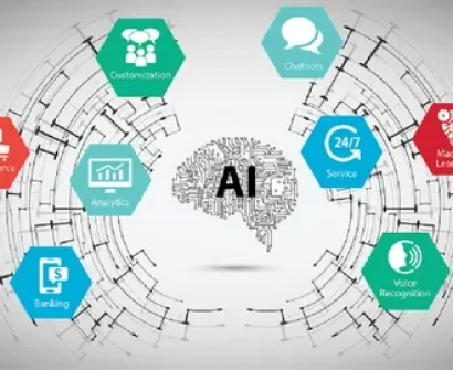 Teacher using AI tools on a laptop for effective online teaching in 2024, enhancing learning with advanced technology