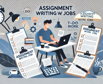 A modern desk setup with a laptop, books, and a notepad in a cozy home office, symbolizing assignment writing work jobs in Pakistan.