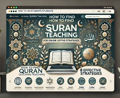 Online Quran teacher conducting a lesson via video call, showcasing how to find students for online Quran teaching.